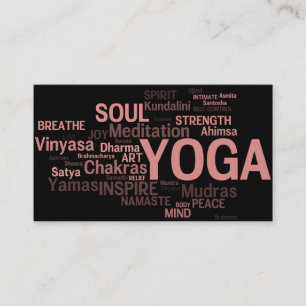 YOGA Instructor Business Card - Yoga Words