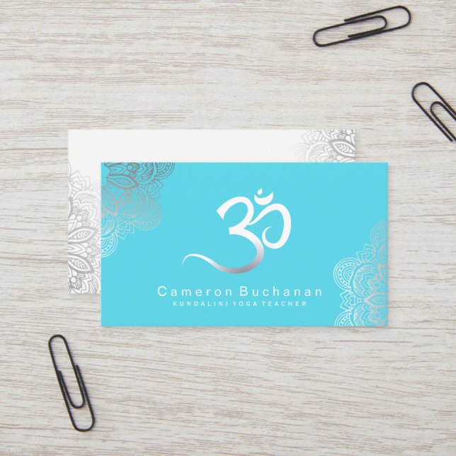 Yoga Instructor Business Cards (Front/Back In Situ)