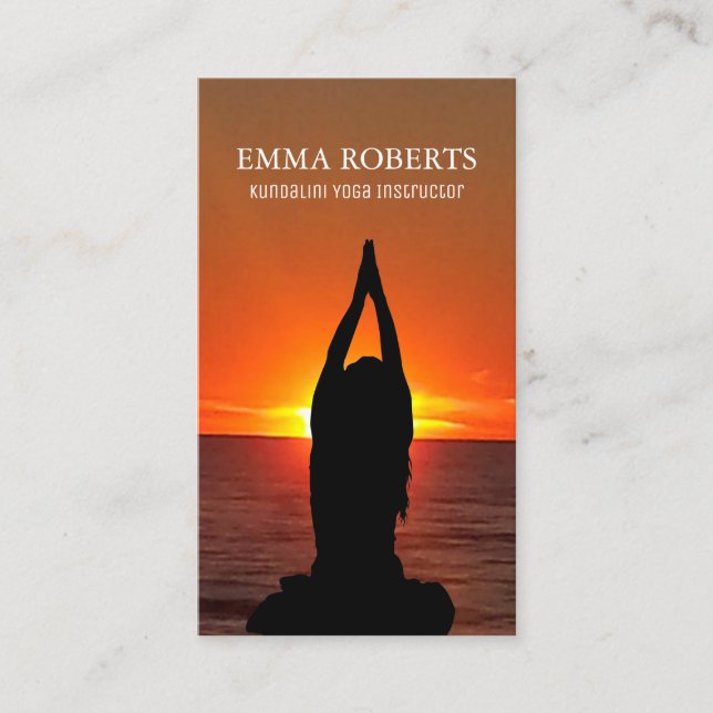 Yoga Instructor Business Cards (Front)