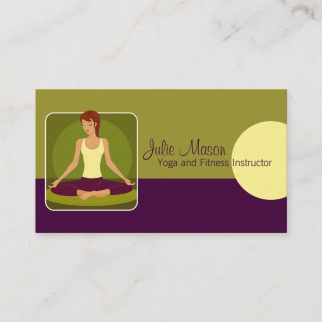 Yoga Instructor Business Cards (Front)