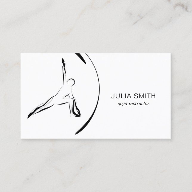Yoga instructor card with two yoga poses (Front)