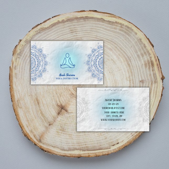 Yoga Instructor Chakra Mandala Business Card (Creator Uploaded)