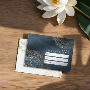 Yoga Instructor Chic Gold Mandala Gift Certificate
