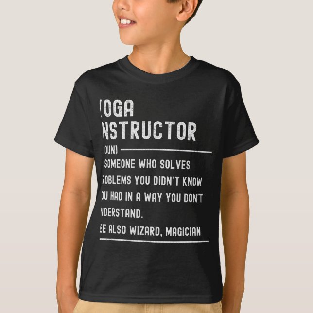 Yoga Instructor Definition Shirts Funny Job Title  (Front)