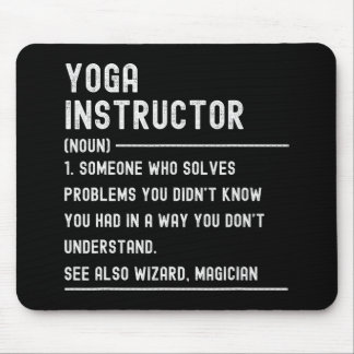 Yoga Instructor Definition Shirts Funny Job Title  Mouse Pad
