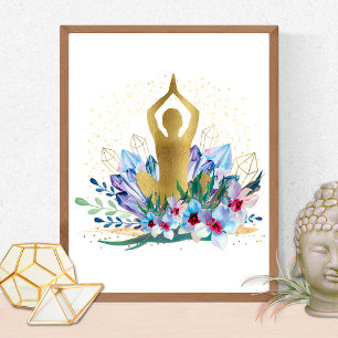 Yoga Instructor Energy Healer Crystals Reiki Spa Poster