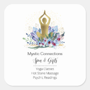 Yoga Instructor Energy Healer Crystals Reiki Spa Square Sticker