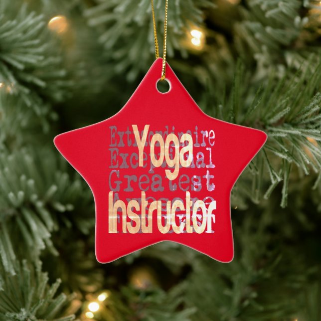 Yoga Instructor Extraordinaire Ceramic Tree Decoration (Tree)