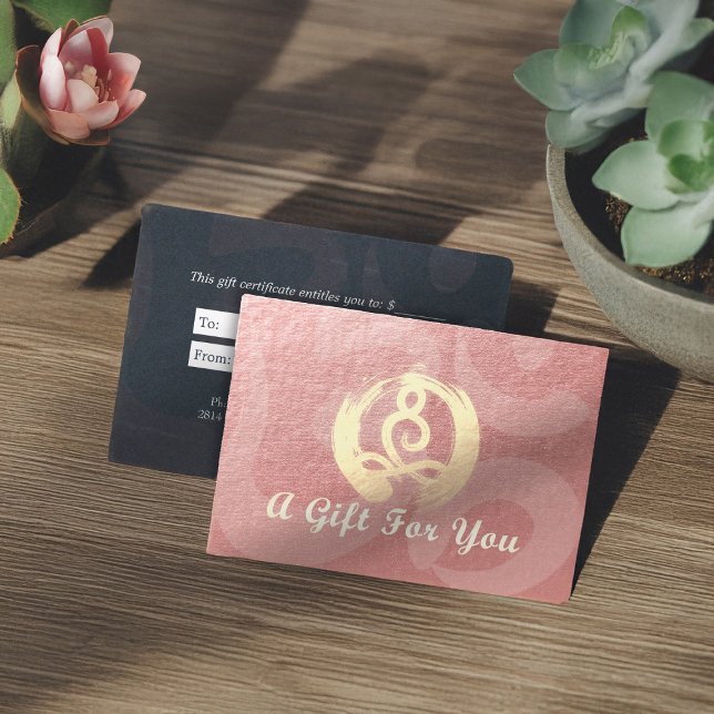 YOGA Instructor Gift Certificate Meditation Zen OM (Creator Uploaded)