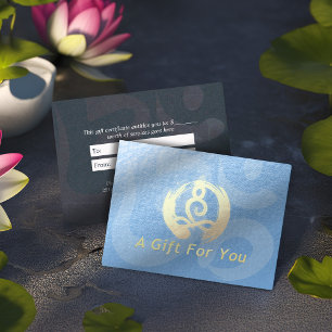 YOGA Instructor Gift Certificate Meditation Zen OM