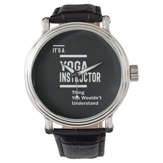 Yoga Instructor Job Title Gift Watch (Front)