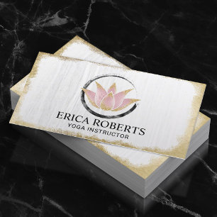 Yoga Instructor Lotus Flower Reiki Zen Circle Business Card