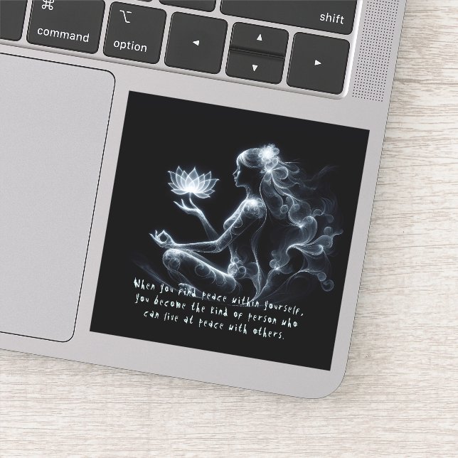 Yoga Instructor Lotus Meditation Pose Glowing Mist (Detail)