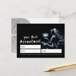 Yoga Instructor Lotus Meditation Pose Glowing Mist Appointment Card