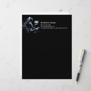 Yoga Instructor Lotus Meditation Pose Glowing Mist Custom Letterhead