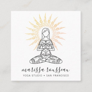 Yoga Instructor Lotus Pose Business Card