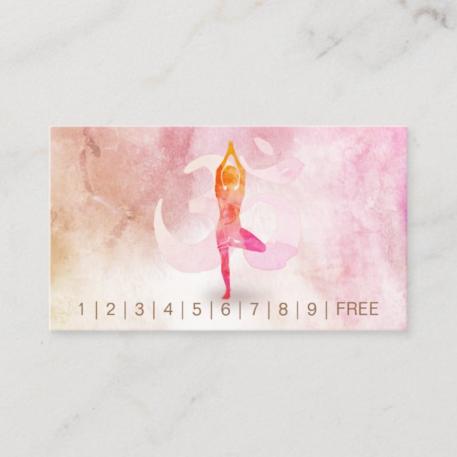 YOGA Instructor Loyalty Punch Yoga Pose Om Symbol (Front)