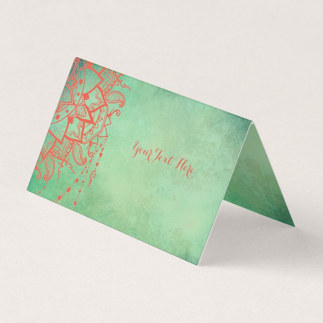 Yoga Instructor Mandala Business Card (Front)