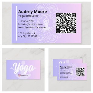 Yoga Instructor Mandala Business Card