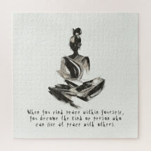 Yoga Instructor Meditation Pose Brush Stroke Quote