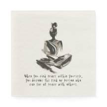 Yoga Instructor Meditation Pose Brush Stroke Quote