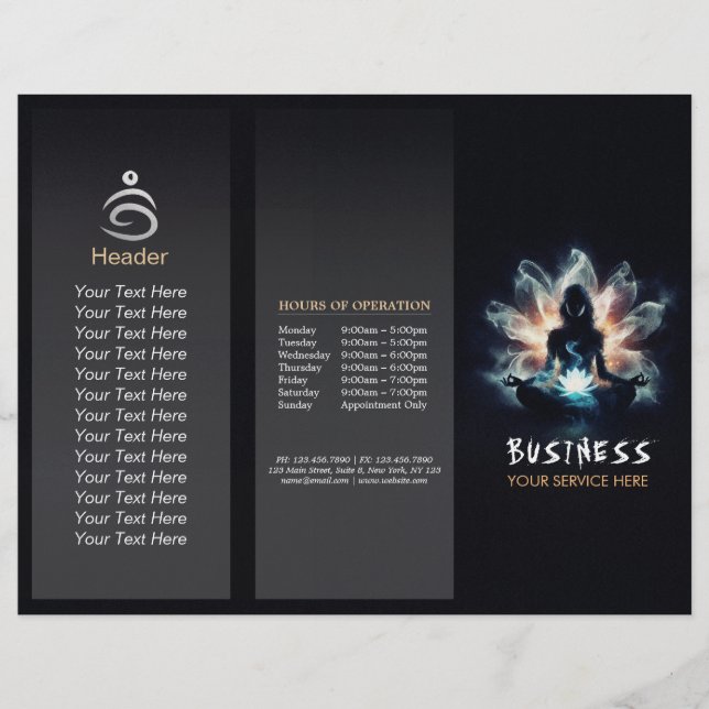 Yoga Instructor Meditation Pose Glowing Mist Lotus (Front)