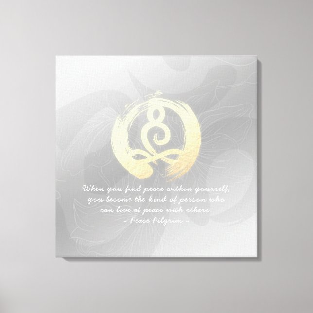 Yoga Instructor Meditation Pose Quotes Zen OM Sign (Front)