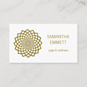 Yoga Instructor Minimalist Mandala Business Card