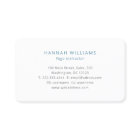 Yoga Instructor Modern Lotus  Blue Business Card