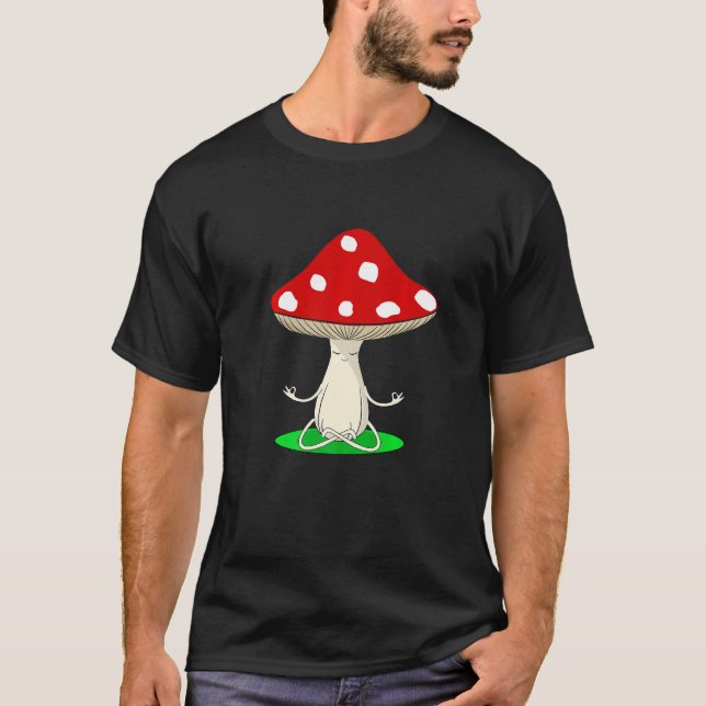 Yoga Instructor Mushroom Collector Mycology Fitnes T-Shirt (Front)