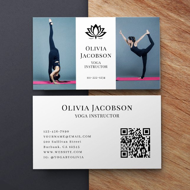 Yoga Instructor Photo Business Card (Creator Uploaded)