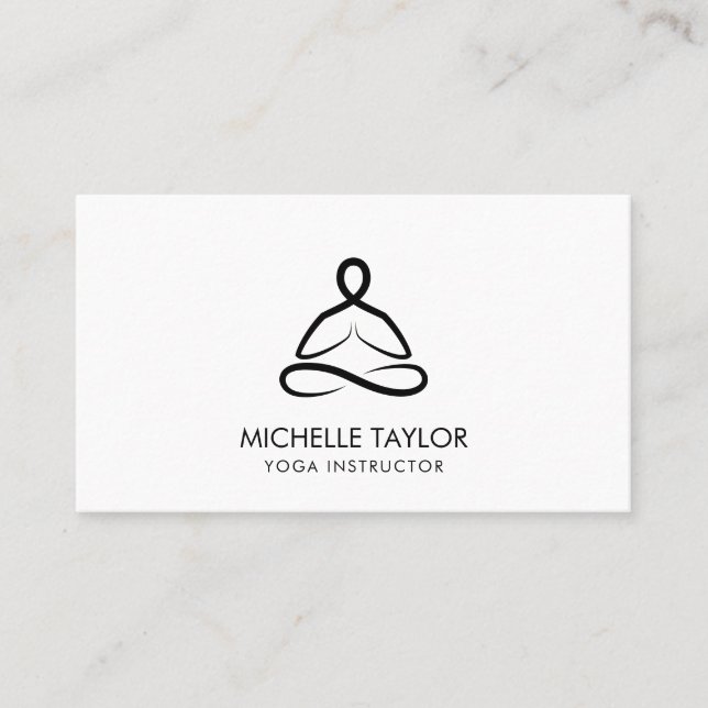 Yoga Instructor Pilates Fitness Modern Minimalist  Business Card (Front)