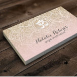Yoga Instructor Pink Gold Glitter Floral Mandala Business Card<br><div class="desc">Yoga Instructor Blush Pink Gold Glitter Floral Mandala Business Cards.</div>