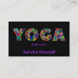 YOGA Instructor Pretty Personalised Business Cards