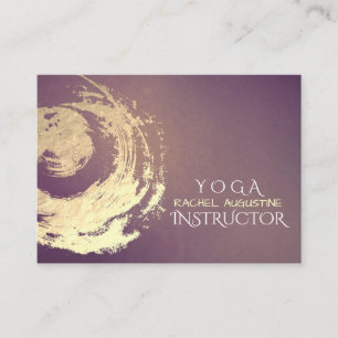 YOGA Instructor Purple Gold ZEN Symbol Appointment Card
