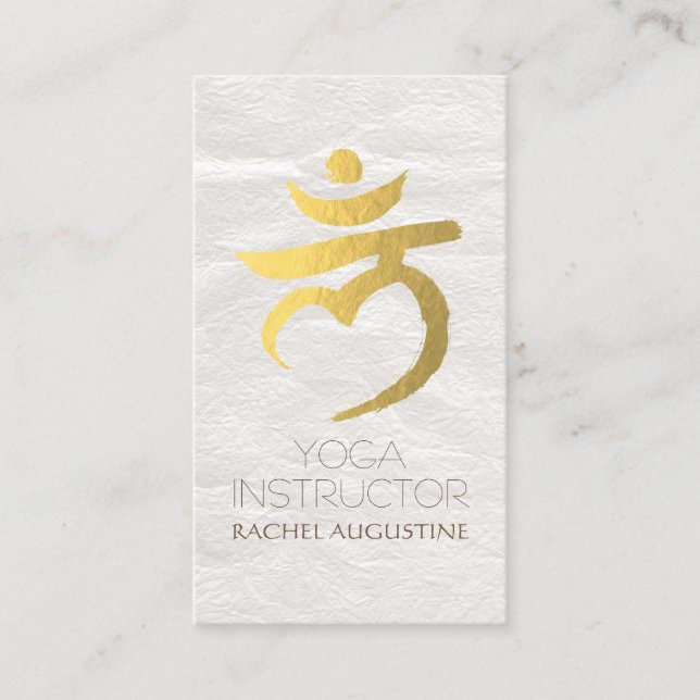 Yoga Instructor Root Chakra Muladhara Mantra LAM Business Card (Front)