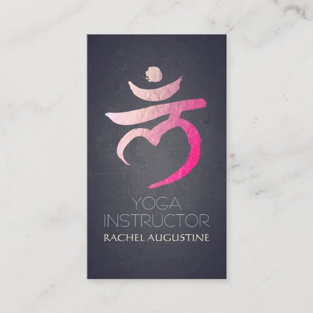 Yoga Instructor Root Chakra Muladhara Mantra LAM Business Card (Front)
