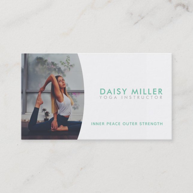 Yoga Instructor Slogans Business Cards (Front)
