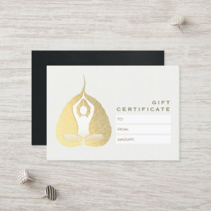 YOGA Instructor Studio Gift Certificate Bodhi Leaf