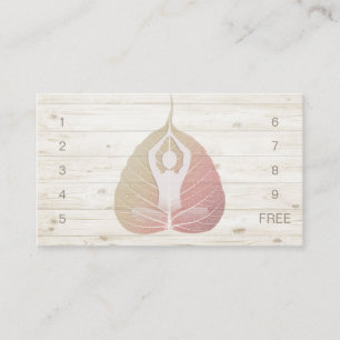 YOGA Instructor Studio Loyalty Punch Bodhi Leaf Card