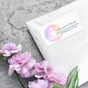 Yoga Instructor Studio Meditation Pose Life Coach Label