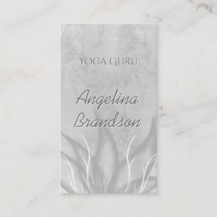 Yoga Instructor Stylised Lotus Flower Grey Card