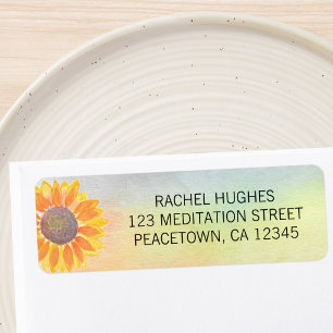 Yoga Instructor Sunflower Return Address