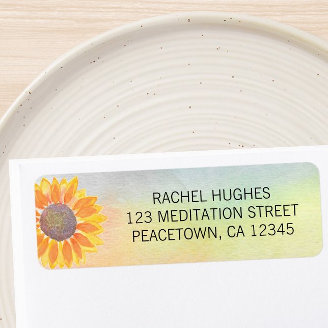 Yoga Instructor Sunflower Return Address (Creator Uploaded)