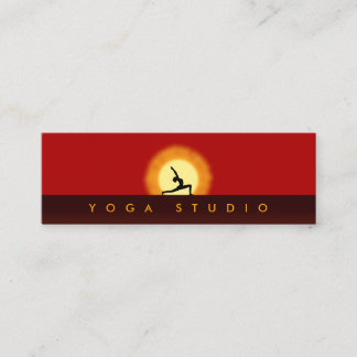 Yoga Instructor Sunrise Pose Skinny Business Cards