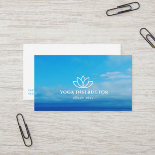 Yoga Instructor Teacher Blue Sky Zen Business Card