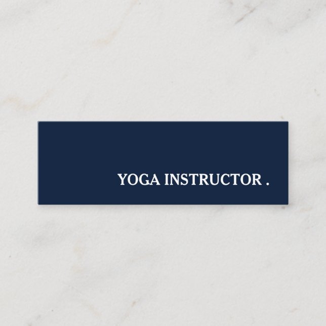 Yoga Instructor Teacher Mini Business Card (Front)