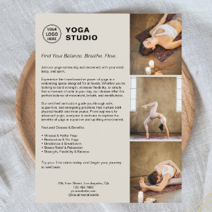 Yoga Instructor Teacher Promotional Business  Flyer