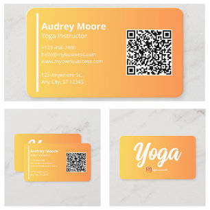 Yoga Instructor Teachers Yoga Studios Professional Business Card
