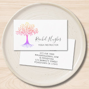 Yoga Instructor Tree Of Life Business Card